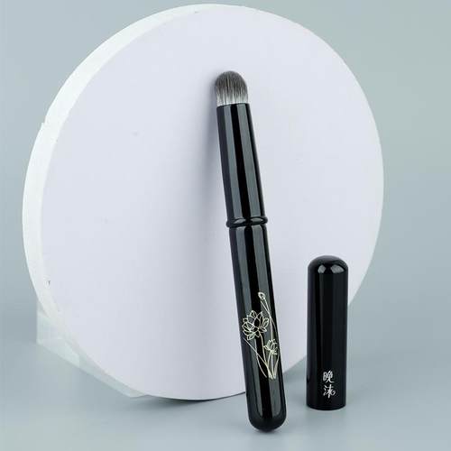 晚沫W111圆头唇刷带盖便捷款式迷你口红刷唇部晕染刷沧州化妆刷 - 图3