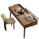 Solid wood bay window desk pull LID storage cabinet with drawer body high and low feet computer desk legs long and short window sill study