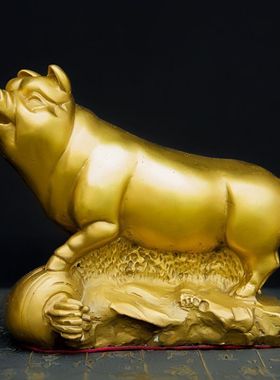 室内铜十二生肖猪摆件铜猪家居装饰品摆设办公桌客厅工艺品