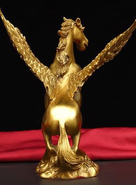 室内铜飞天马摆件马到成功生肖马客厅办公室装桌面店铺饰品