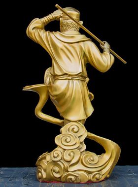 纯铜孙悟空摆件齐天大圣铜猴子家居客厅办公室桌面装饰乔迁开
