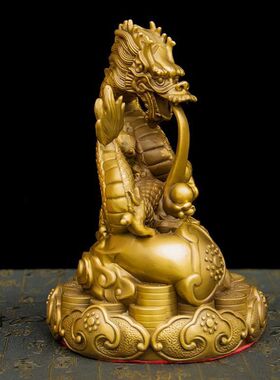 铜盘龙家居摆件生肖龙装饰工艺品居家摆件