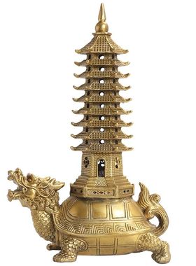 纯铜龙龟摆件九层文昌塔摆设保平安书房学生装饰品办公室书桌装饰