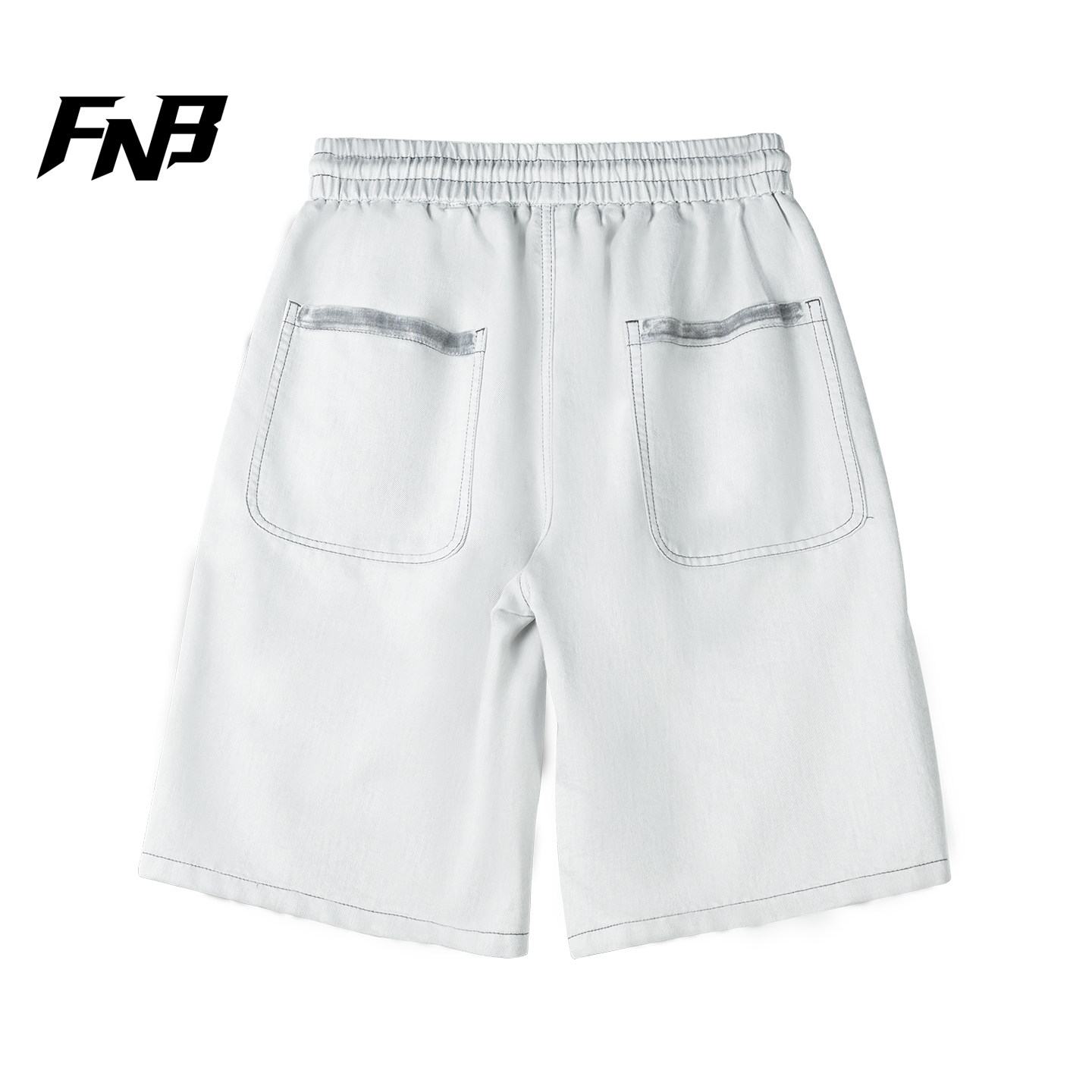 FNB美式潮牌牛仔短裤夏季薄款宽松百搭五分裤中裤阔腿裤男女同款,淘宝优惠券,粉丝福利购,淘宝优惠卷