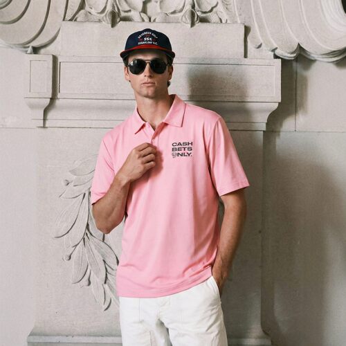 Devereux Golf潮牌高尔夫男士短袖Polo衫 美钞印花趣味社交球衣 - 图0