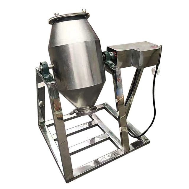304 stainless steel commercial drum type small Chinese medicine powder dry powder stirring manual mixing W machine hand-crank mixer