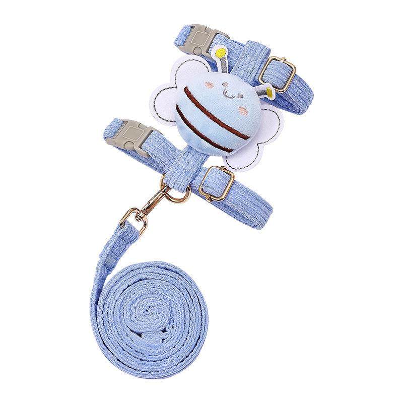 宠物牵引绳猫咪小型犬蜜蜂胸背带泰迪比熊工字型遛猫绳狗狗牵引绳,淘宝优惠券,粉丝福利购,淘宝优惠卷