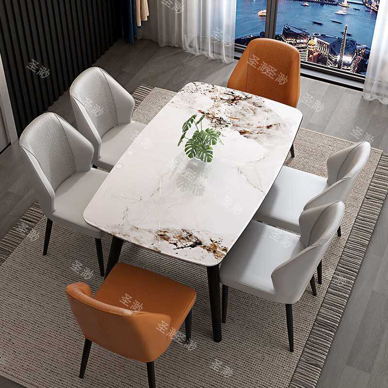 岩板餐桌椅子组合可伸缩折叠圆圆形桌实木饭桌小户型家用现代简约,淘宝优惠券,粉丝福利购,淘宝优惠卷