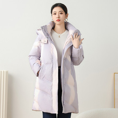 SMEN诗萌防寒撞色羽绒服女2025冬连帽休闲厚款保暖女式面包服外套 - 图2