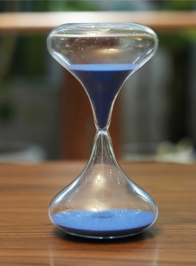 创意哑铃沙漏计时器30分钟玻璃沙漏个性现代风家居桌面摆件送朋友