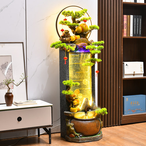 客厅玄关招财假山流水摆件造景隔断水幕墙阳台循环水景观喷泉鱼缸 - 图2