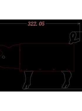 跨境独立站亚马逊金属铁艺户外猪信箱摆件