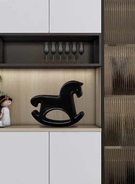 ins风简约创意摇马摆件