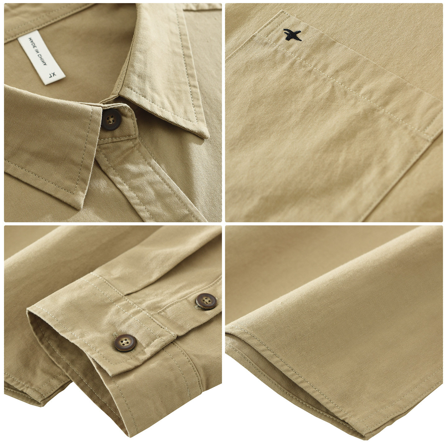 7952日系潮流刺绣长袖衬衫男士时尚百搭文艺休闲宽松上衣一件代发,淘宝优惠券,粉丝福利购,淘宝优惠卷