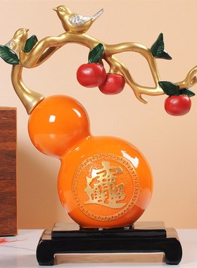 新中式家居客厅万事如意葫芦摆件新房乔迁礼物书房玄关酒柜装饰品