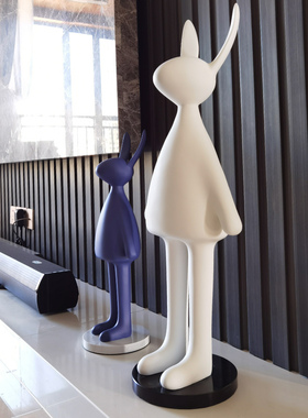 创意站立兔子软装装饰品摆件电视柜酒柜玄关家居轻奢乔迁新居礼品