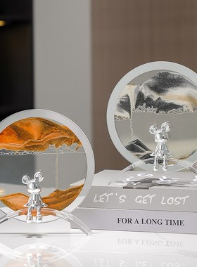 暴力熊流沙画摆件家居客厅酒柜装饰品玄关电视柜新房乔迁新居礼品