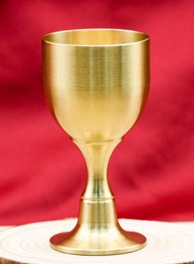 黄铜大小号酒杯百福立体摆件铜杯子景区地摊直播工艺品厂家直