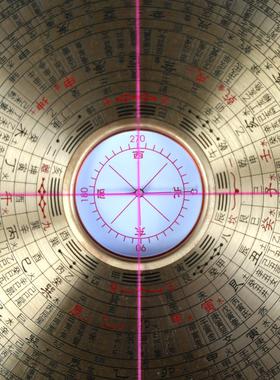 倪师视频同款罗经正品罗盘高精度专业高级综合盘指南针纯铜摆件