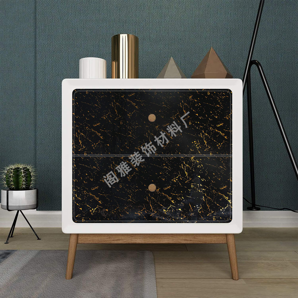 黑色鎏金大理石装饰膜防水耐高温厨房防油贴纸衣柜桌面家具翻新贴,淘宝优惠券,粉丝福利购,淘宝优惠卷