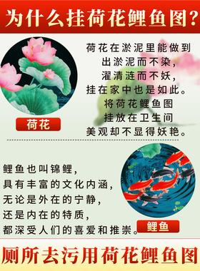 五帝钱卫生间荷花图葫芦挂件大门对厕所卧室厨房门对门吉祥结挂饰