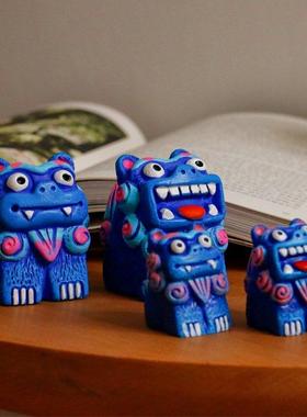 狮三百|狮方正 小狮子治愈办公桌面摆件客厅书房家居装饰开业礼物