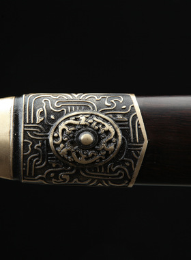 龙泉市刀剑花纹钢烧刃一体春秋剑