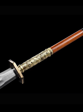 大唐陌刀影视道具花纹钢一体手工