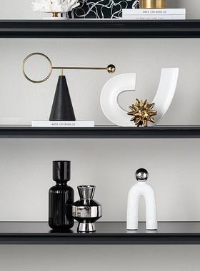 高级感客厅电视柜酒柜现代摆件样板间卧室室书架衣帽间软装饰品