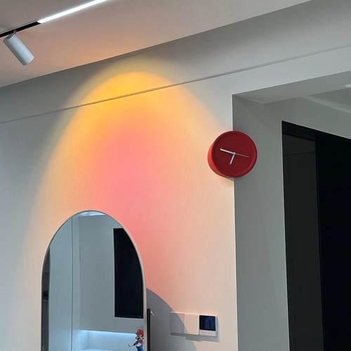 免打孔墙角钟表客厅简约现代ins科技艺术装饰遮孔挂钟高级感静音 - 图0