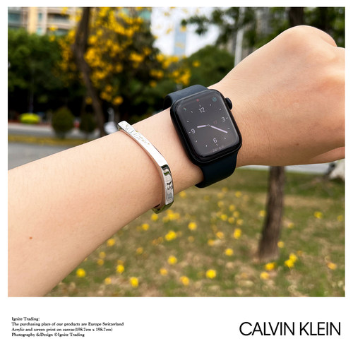 BANGLE - 2015 CALVIN KLEIN SLANT KJ53CB0101 - CK情侣手镯 - 图1