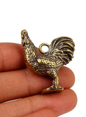 黄铜实心十二生肖钥匙扣挂件铜12生肖吊坠挂坠 铜生肖