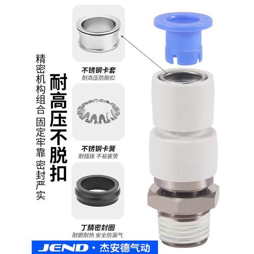 360度旋转气管接头KSH06-M5高速旋转接头气动KSL08/10/04-02/01S - 图1