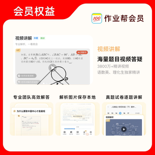 【官方直充】作业帮会员VIP年卡中小学搜题视频讲解同步学J - 图0