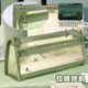 Double-layer three-dimensional transparent mesh pencil bag student exam