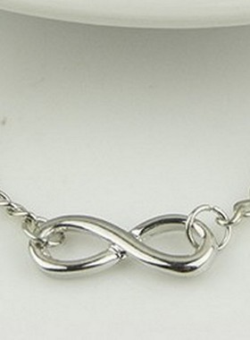 欧美新款8字扣合金金属手链 女生复古个性吉祥手镯饰品 时尚首饰