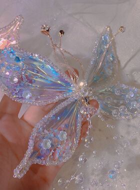 汉服发夹造花液结后压立体古风