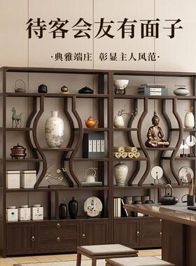 博古架新中式楠竹多宝阁架客厅摆件置物架展示架茶室书房收纳架子