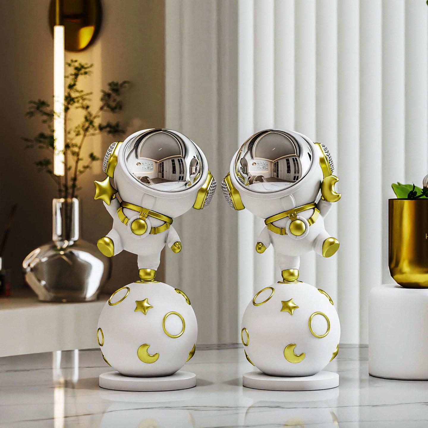 太空人太空人桌面摆件电视柜酒柜儿童房书桌高级感装饰品生日礼品 - 图1