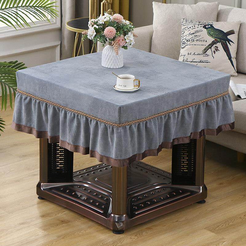 正方形烤火桌子罩套夏季新款裙式麻将机罩子电炉套电取暖炉桌布罩,淘宝优惠券,粉丝福利购,淘宝优惠卷