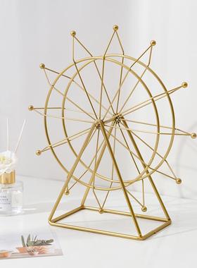 简约现代客厅电视柜酒柜装饰品摆件创意旋转摩天轮办公室桌面摆设