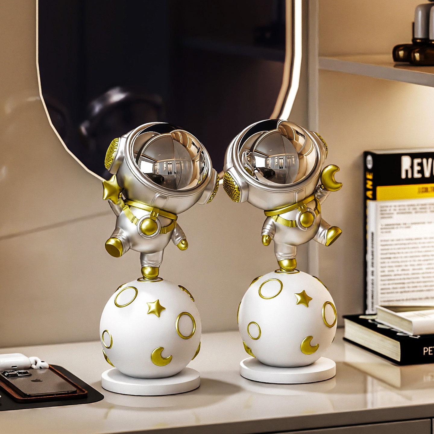 太空人太空人桌面摆件电视柜酒柜儿童房书桌高级感装饰品生日礼品 - 图3