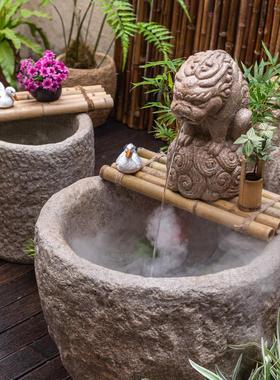 掬涵覆古生财流水摆件循环水庭院假山喷泉禅意阳台落地造景装饰品