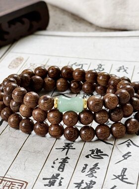 普陀山2026天然檀木手串女招财
