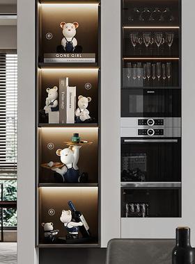 暴力熊摆件客厅酒柜电视柜轻奢高档装饰玄关鞋柜简约现代家居套装