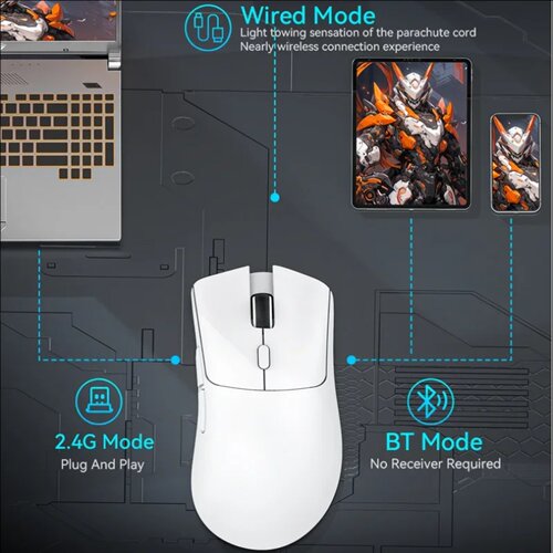 Attack Shark R1 Wireless Gaming Mouse Tri Mode 2.4G Bluetoo - 图3