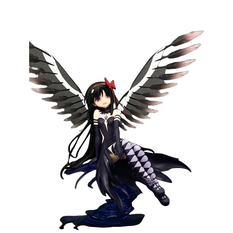 Magical Girl Madoka Demon Akatsuki Homura Figure Cute Wings Beautiful Girl Anime Model Chassis Ornament Gift