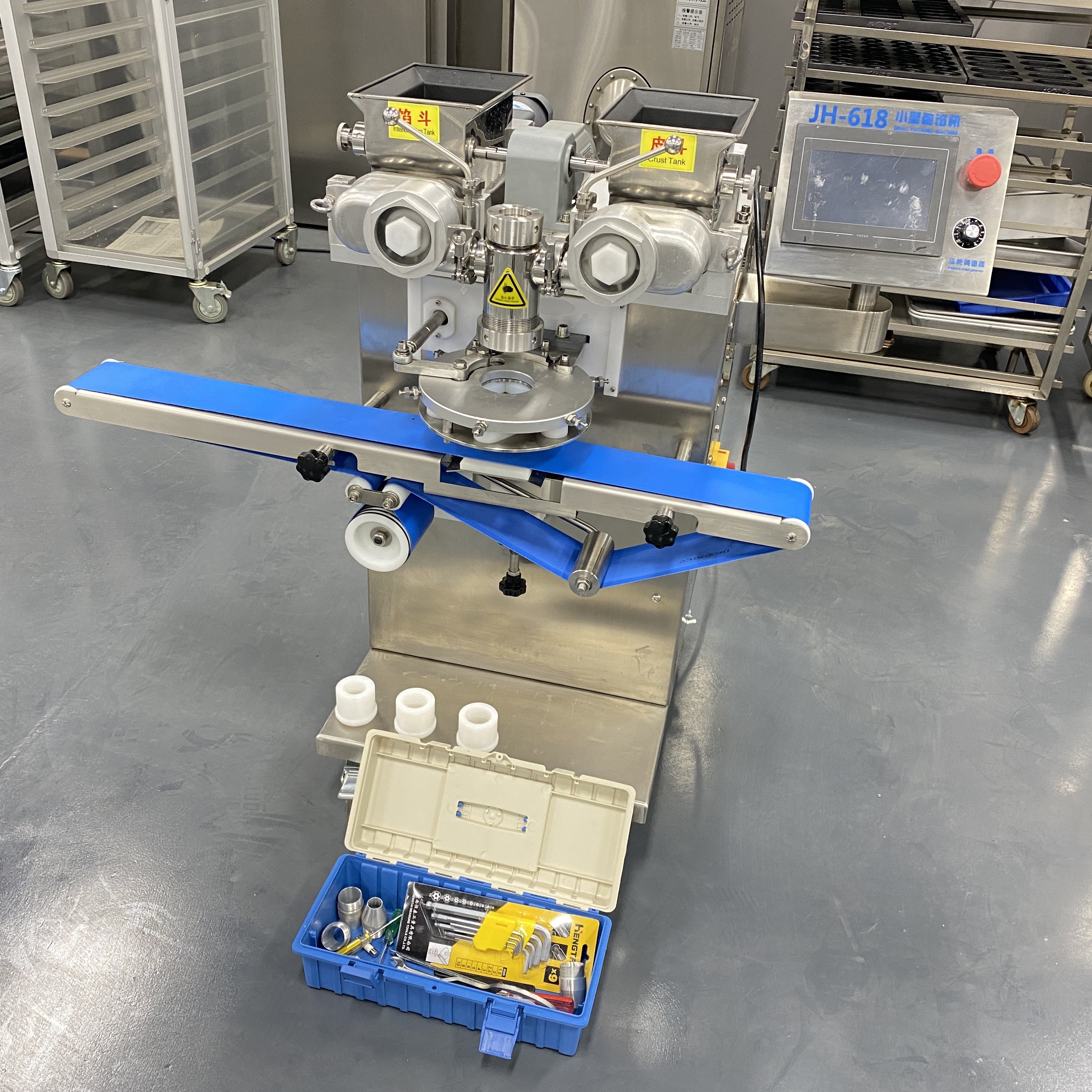 商用小型包馅机月饼生产线一皮多馅月饼机打饼成型机酥饼设备工厂,淘宝优惠券,粉丝福利购,淘宝优惠卷