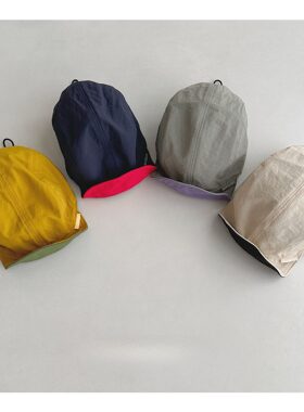 男女童双面戴鸭舌帽春夏薄款透气