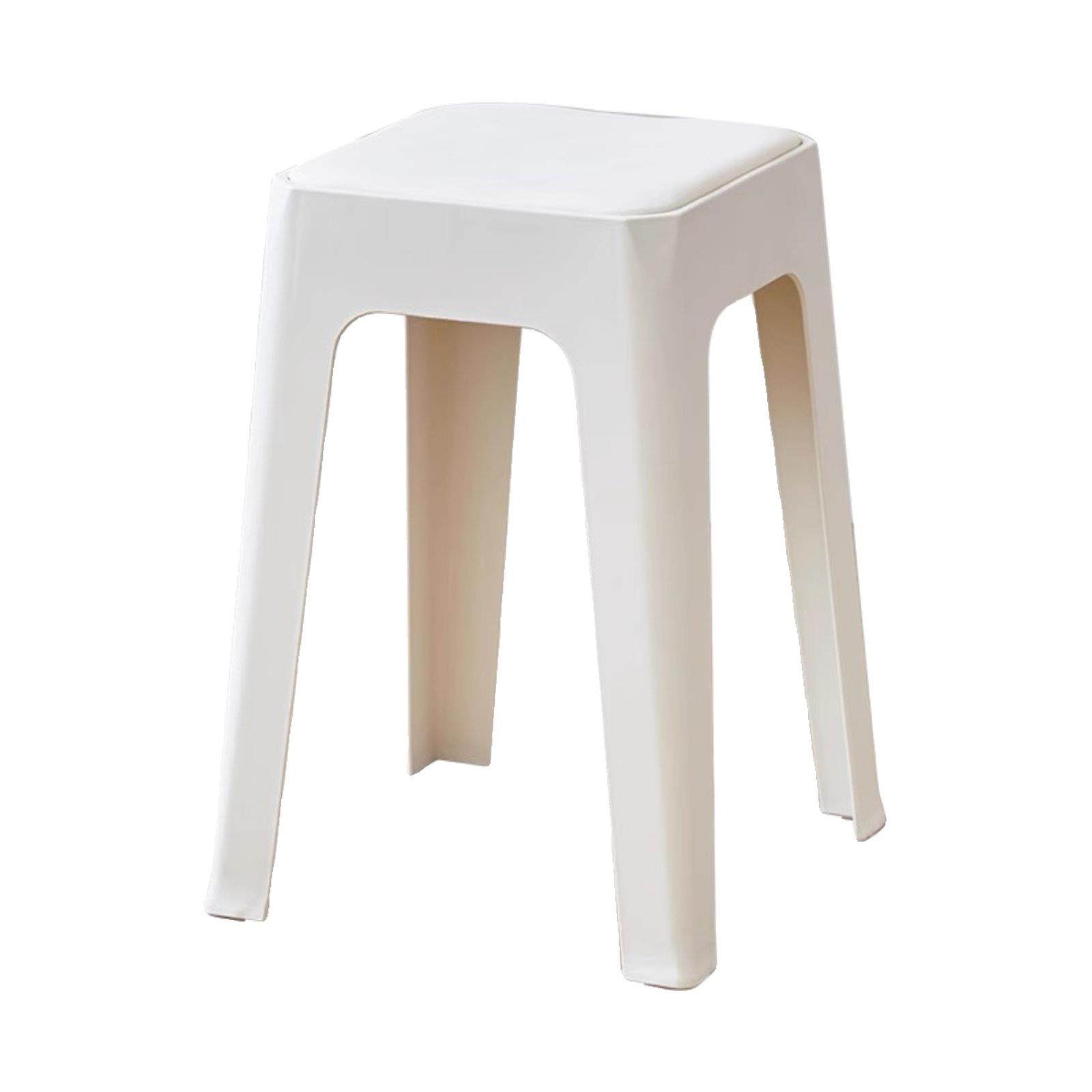 网红软包方形凳子升级加厚可叠放塑料餐边凳时尚家用高凳化妆凳子,淘宝优惠券,粉丝福利购,淘宝优惠卷